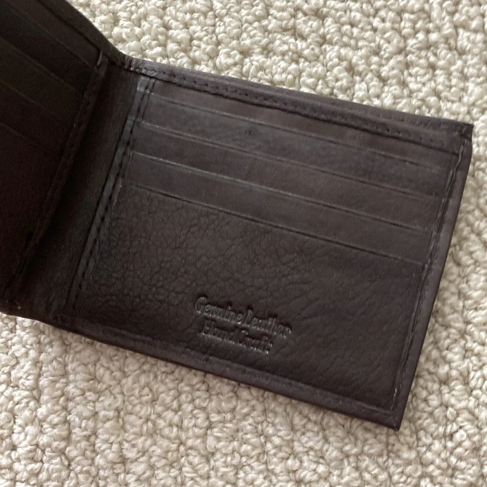 NEW Genuine Leather Bifold Star of David Wallet Brown 4.5” x 3.5” Handcrafted